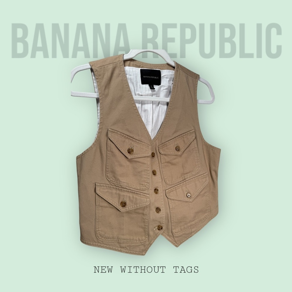 Banana Republic Khaki Utility Vest